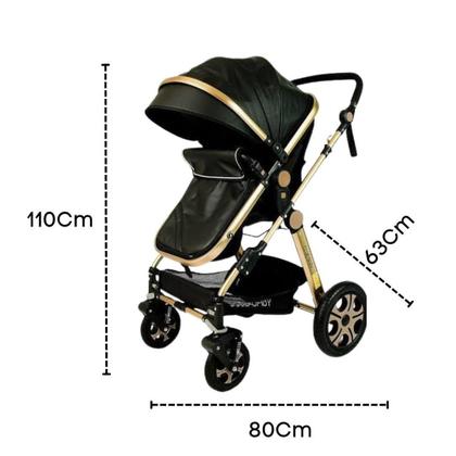 Imagem de Carrinho Bebê Premium C/Freios  Preto  Club Baby / Envio Rápido