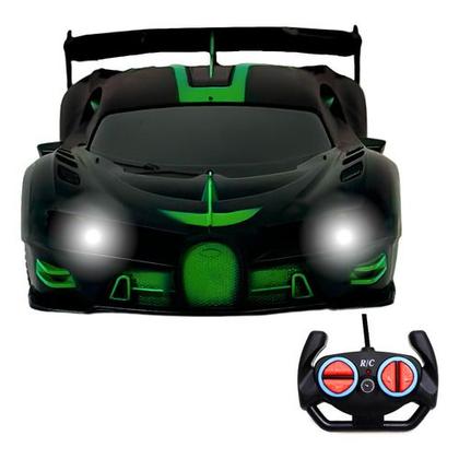 Imagem de Carrinho Brinquedo Controle Remoto 4 Funções Luzes Farol de LED 1:18 Presente Meninos e Meninas Cores Azul Vermelho Verde