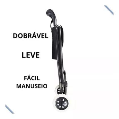 Carrinho c/ Bolsa de Lona Feira Sacolão Reforçado - BLACK WATCH Imagem de Carrinho c/ Bolsa de Lona Feira Sacolão Reforçado