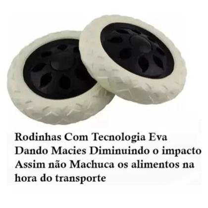 Carrinho c/ Bolsa de Lona Feira Sacolão Reforçado - BLACK WATCH Imagem de Carrinho c/ Bolsa de Lona Feira Sacolão Reforçado