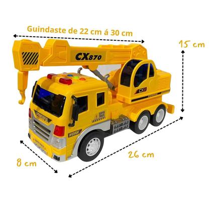 Imagem de Carrinho Caminhão A Fricção Com Luz e Som Mega Constructor - Zippy Toys - Brinquedo Linha Construção