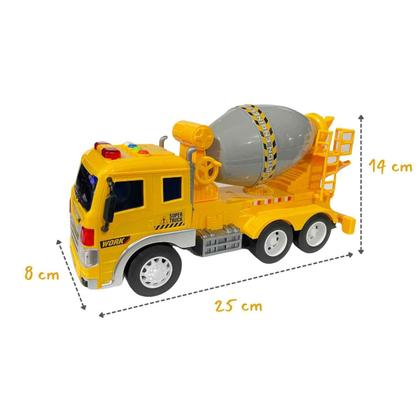 Imagem de Carrinho Caminhão A Fricção Com Luz e Som Mega Constructor - Zippy Toys - Brinquedo Linha Construção