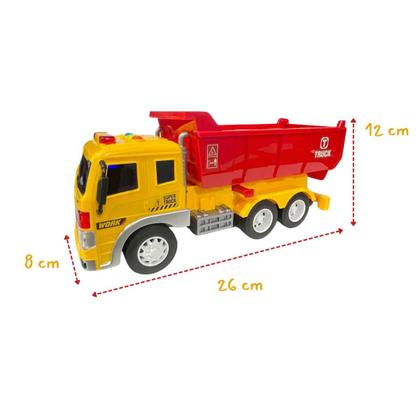 Imagem de Carrinho Caminhão A Fricção Com Luz e Som Mega Constructor - Zippy Toys - Brinquedo Linha Construção