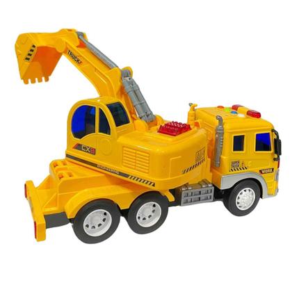 Imagem de Carrinho Caminhão A Fricção Com Luz e Som Mega Constructor - Zippy Toys - Brinquedo Linha Construção