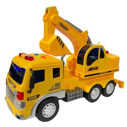 Imagem de Carrinho Caminhão A Fricção Com Luz e Som Mega Constructor - Zippy Toys - Brinquedo Linha Construção
