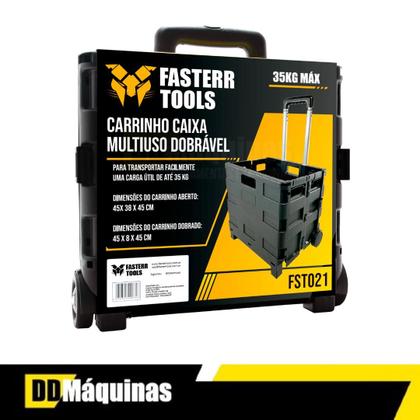 Imagem de Carrinho Cesto Compras Portátil Multiuso Preto FST021 - Fasterr Tools