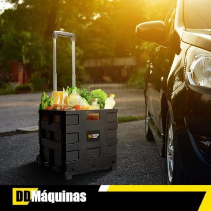 Imagem de Carrinho Cesto Compras Portátil Multiuso Preto FST021 - Fasterr Tools