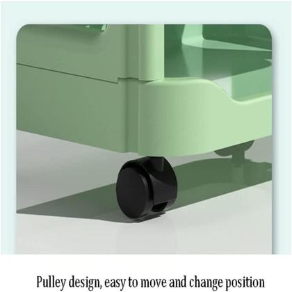 Imagem de Carrinho com 4 prateleiras organizador cozinha manicure brinquedos escritorio multiuso branco