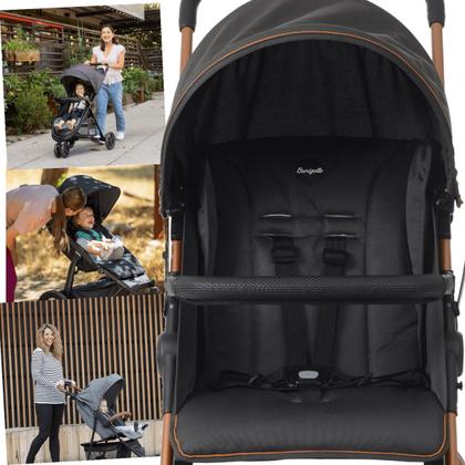 Imagem de Carrinho com Bebe Conforto Base ISOFIX Burigotto CR3 Gray Cobre