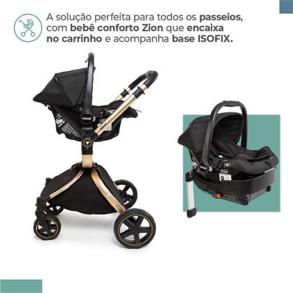 Imagem de Carrinho com Bebê Conforto e Base Travel System Epic 360º Trio Isofix Cinza Névoa - Infanti