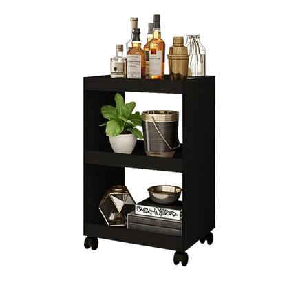 Imagem de Carrinho com Rodinhas Multiuso Bar Aparador Organizador Com 3 Prateleiras