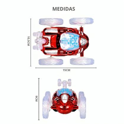 Imagem de Carrinho Controle Maluco Luz Colorida Gira 360
