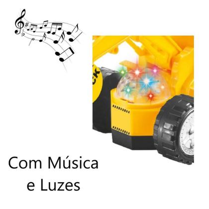 Imagem de Carrinho Controle Remoto Caminhão Truck Musical Escavadeira - DM Toys