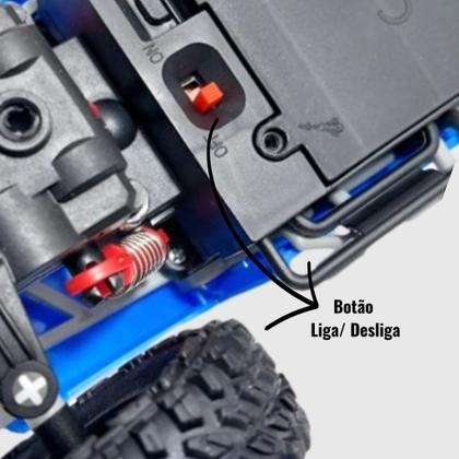 Imagem de Carrinho Controle Remoto Carro 4x4 Brinquedo Recarregável Azul