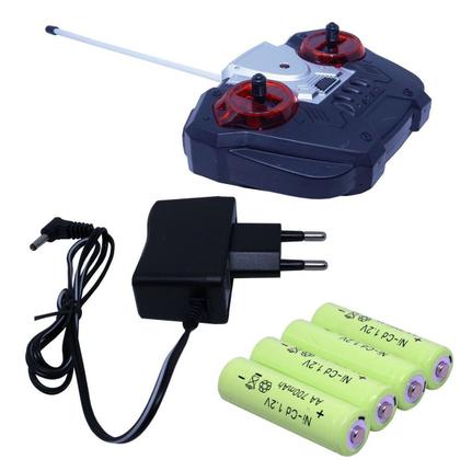 Imagem de Carrinho Controle Remoto Elétrico Recarregável Picape Monster Car Off Road Importway Prata BW026
