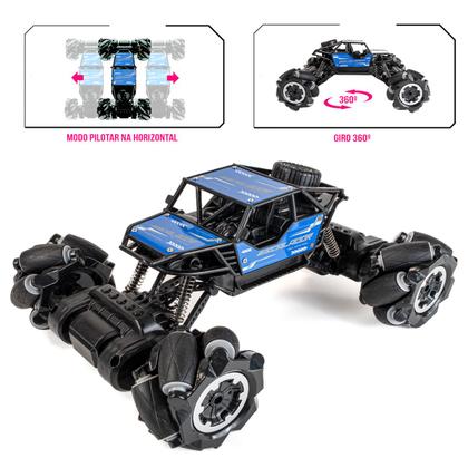 Imagem de CARRINHO CONTROLE REMOTO INFANTIL PICK UP 4X4 8 FUNÇÕES 360 º Azul