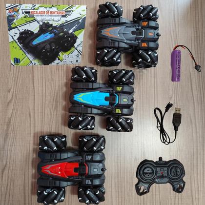 Carrinho Controle Remoto Preto 4x4 Acrobático Drift 360º com Luz de LED e Bateria Recarregável Super Resistente e Radical para Crianças - fun game Imagem de Carrinho Controle Remoto Preto 4x4 Acrobático Drift 360º com Luz de LED e Bateria Recarregável Super Resistente e Radical para Crianças
