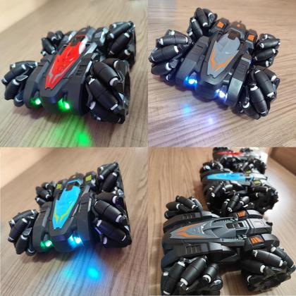Carrinho Controle Remoto Preto 4x4 Acrobático Drift 360º com Luz de LED e Bateria Recarregável Super Resistente e Radical para Crianças - fun game Imagem de Carrinho Controle Remoto Preto 4x4 Acrobático Drift 360º com Luz de LED e Bateria Recarregável Super Resistente e Radical para Crianças