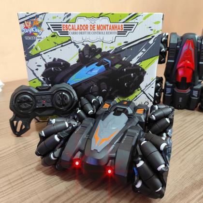 Carrinho Controle Remoto Preto 4x4 Acrobático Drift 360º com Luz de LED e Bateria Recarregável Super Resistente e Radical para Crianças - fun game Imagem de Carrinho Controle Remoto Preto 4x4 Acrobático Drift 360º com Luz de LED e Bateria Recarregável Super Resistente e Radical para Crianças