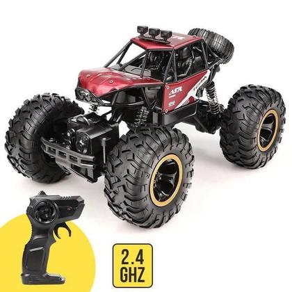 Imagem de Carrinho Controle Remoto Recarregável OFF Road 4X4 Rock Crawler DRO (vermelho)
