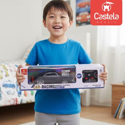 Imagem de Carrinho Controle Remoto Veloz Preto Furioso C/ Som e Luz - Castela