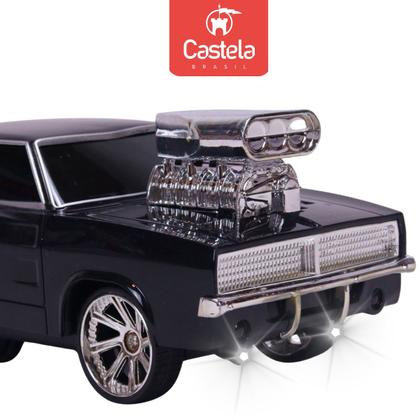 Imagem de Carrinho Controle Remoto Veloz Preto Furioso C/ Som e Luz - Castela