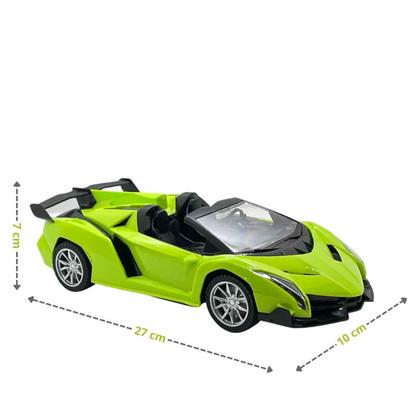 Imagem de Carrinho Conversível Esportivo Controle Remoto, Pica Pau, A Pilhas 1:18 Acende Faróis