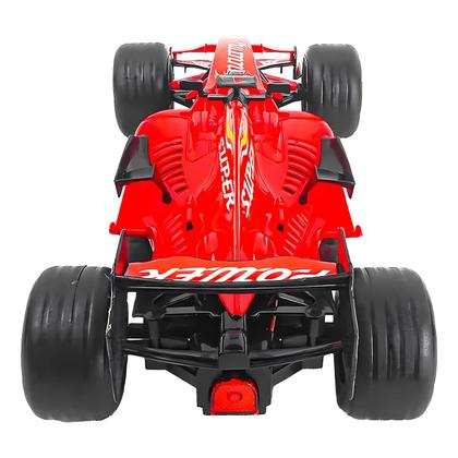 Imagem de Carrinho Corrida Fórmula 1 Com Fricção Som Luz Cor Vermelho Carros De Brinquedo Menino