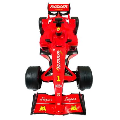 Imagem de Carrinho Corrida Fórmula 1 Com Fricção Som Luz Cor Vermelho Carros De Brinquedo Menino