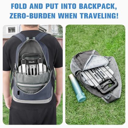 Imagem de Carrinho de bagagem KEDSUM Mini dobrável em alumínio com capacidade de 120 libras