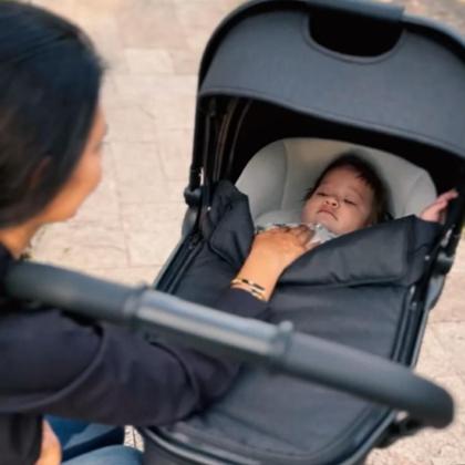 Imagem de Carrinho de Bebê 360º Savvy com Moisés Melange Preto - Kiddo