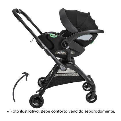 Imagem de Carrinho de Bebê 360º Savvy com Moisés Melange Preto - Kiddo
