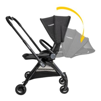 Imagem de Carrinho de Bebê 360º Savvy com Moisés Melange Preto - Kiddo