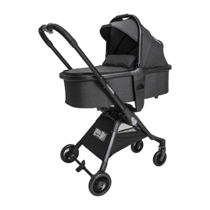 Imagem de Carrinho de Bebê 360º Savvy com Moisés Melange Preto - Kiddo