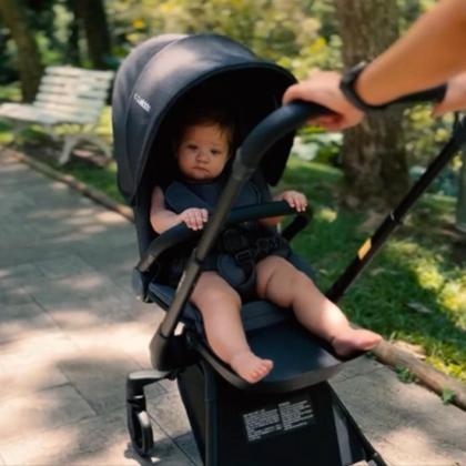 Imagem de Carrinho de Bebê 360º Savvy com Moisés Melange Preto - Kiddo