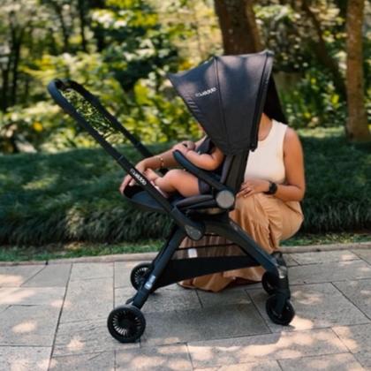 Imagem de Carrinho de Bebê 360º Savvy com Moisés Melange Preto - Kiddo