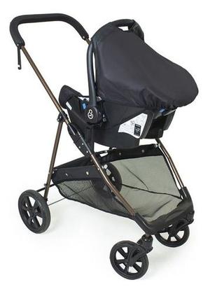 Imagem de Carrinho De Bebê + Bb Conforto Napoli Travel System Preto Cobre Galzerano