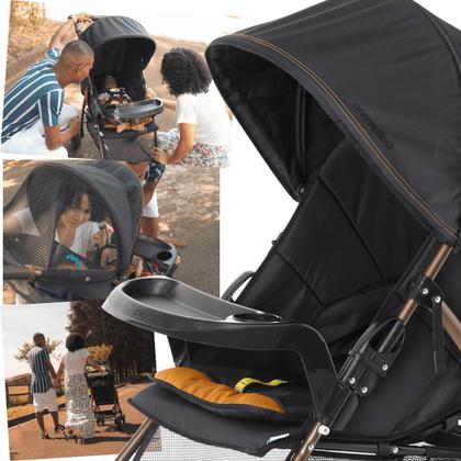 Imagem de Carrinho de Bebe Berço Passeio Galzerano San Remo Preto Cobre