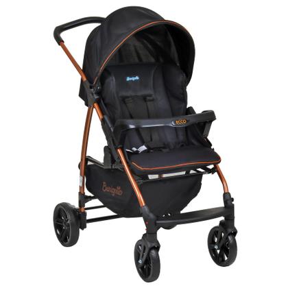 Imagem de Carrinho de Bebê Burigotto Ecco Preto Cobre c/ Bebe Conforto