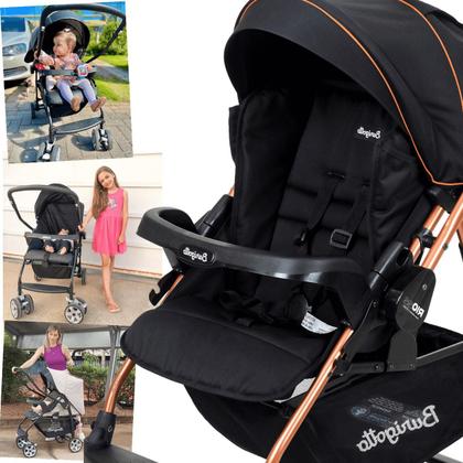 Imagem de Carrinho de Bebe Burigotto Travel System Rio K 22 Preto Cobre