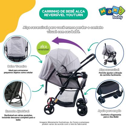 Imagem de Carrinho de Bebê Com Alça Reversível YouTurn Maxi Baby