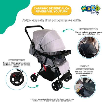 Imagem de Carrinho de Bebê Com Alça Reversível YouTurn Maxi Baby