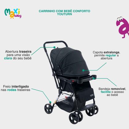 Imagem de Carrinho de Bebê Com Alça Reversível YouTurn Maxi Baby
