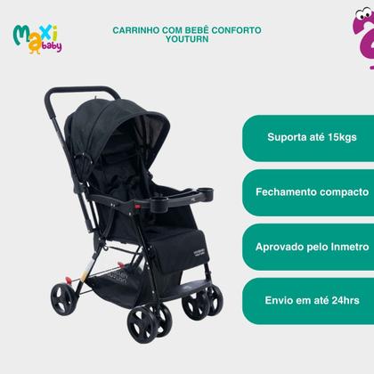 Imagem de Carrinho de Bebê Com Alça Reversível YouTurn Maxi Baby