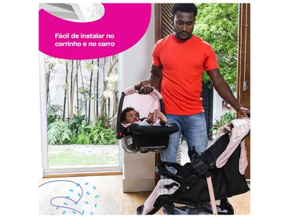 Imagem de Carrinho de Bebê com Bebê Conforto Cosco Kids Toffy Duo 3 Rodas 0 a 15kg