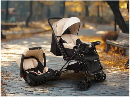 Carrinho de Bebê com Bebê Conforto Cosco Kids - Travel System Reverse 0 a 15kg Imagem de Carrinho de Bebê com Bebê Conforto Cosco Kids