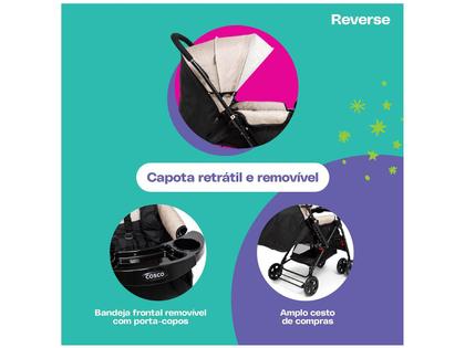 Carrinho de Bebê com Bebê Conforto Cosco Kids - Travel System Reverse 0 a 15kg Imagem de Carrinho de Bebê com Bebê Conforto Cosco Kids