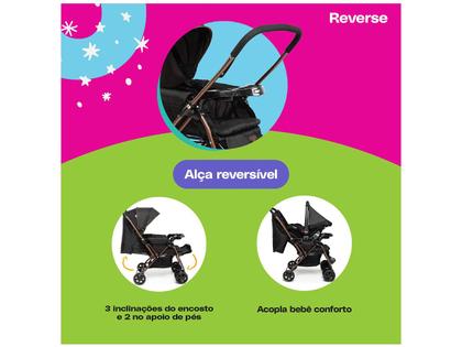 Imagem de Carrinho de Bebê com Bebê Conforto Cosco Kids Travel System TS DUO Reverse 0 a 15kg