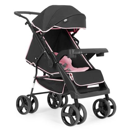 Imagem de Carrinho de Bebê com Bebê Conforto Joy 0 a 15kg Preto e Rosa Tutti Baby