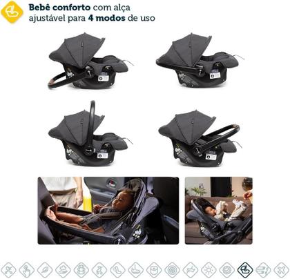 Imagem de Carrinho de Bebê com Bebê Conforto Safety 1st Trio Spark Plus até 15kg